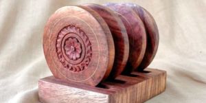 Wooden Coasters with Stand