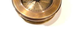 Alvi and Co Handmade Antique Brass Folding Magnifying Glass Compass Tabletop