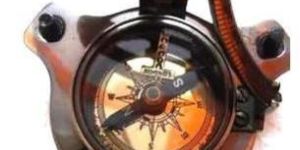 Antique Polished Sundial Compass