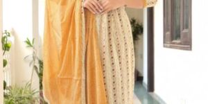 Kulsaj Womens Rayon Procion Print Mustard Naira Cut Kurti