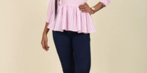 Striped Cinched Waist Top