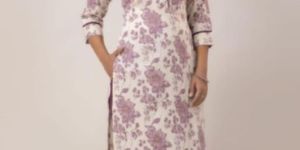 Floral Print Cotton Kurti Set