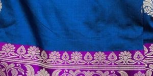 Plain Pure Silk Saree with Contrast Border