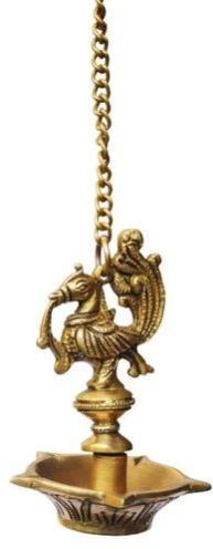 Hanging Peacock Brass Oil Lamp