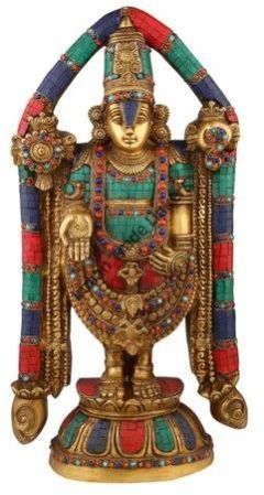 Traditional Brass Tirupati Balaji Statue