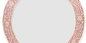 Handmade Floral Bone Inlay Mirror Frame