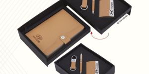 Gift Set ( Notebook+ Key chain+ Pen+ Card Holder) With Sliding Box