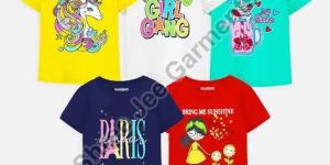 Girls Round Neck T- Shirt