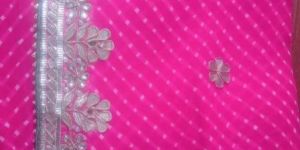 Semi Georgette with Gota Patti Hand Work Saree