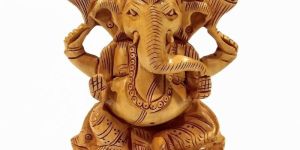 Wooden Ganesha Statue
