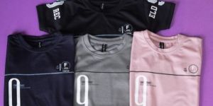 Unisex Printed Half Sleeves Tensile Lycra T-shirt