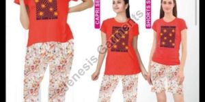 Cotton Printed Girls Pyjama Set