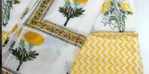 Hand Block Printed Unstitched Suit Set