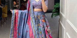 Dola Silk Patola Print and Foil Work Lehenga Choli