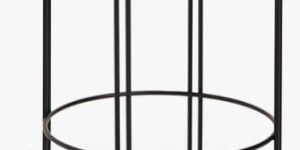 Black Marble Top Side Table