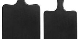 Black Wooden Serving Platter Set