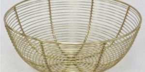 Golden Iron Wire Fruit Basket