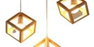 Square Wooden Hanging Lamp