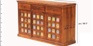 Sleepowell MMM Sheesham Wood Side Board TV Cabinet