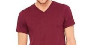Mens Plain V Neck T-Shirt