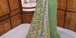 Pure Katan Silk Suit with Rangkat Dupatta