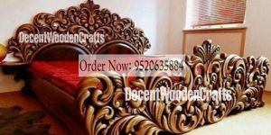 Royal Wooden Hand Carved Bed