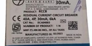 L&T RCCB 40A 4P Switchgear