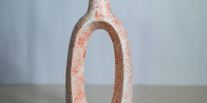 10 Inch Long Ring Ceramic Flower Vase