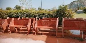 Red Sandstone Garden Bench
