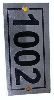 Stainless Steel Room Number Plate