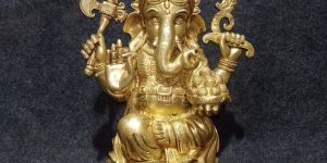 Super Fine Finished Brass Ganesha Statues