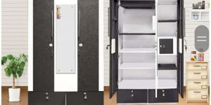 3 DOOR METAL WARDROBE