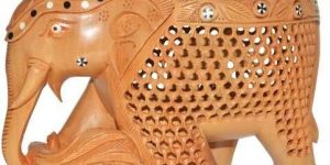 Wooden Undercut Star Elephant