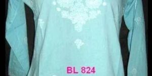 Cotton Kurti with Lucknow Embroidery Work