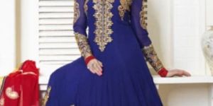 Silk Embroidered Anarkali Suits