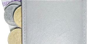 Grey Leather Card Holder