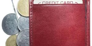 Red Leather Card Holder