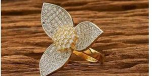 Gold Classic CZ Ethnic Finger Ring