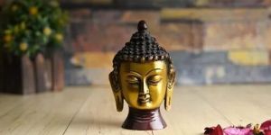 Brass Buddha Head Statue