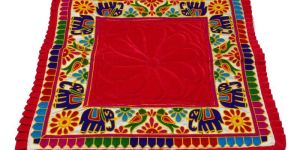 Rajwadi Red Velvet Prayer Mat