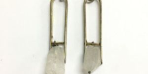 Brass Stone Earrings