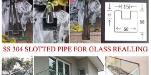 Stainless Steel Slotted Pipes for Glass Railings