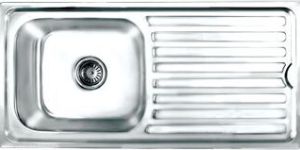Apple Single Bowl Kitchen Sink with Drainboard