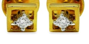 Girl's Diamond Gold Earring