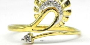 Yellow Gold Girl's Daily Wear Diamond Ring