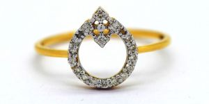 Yellow Gold Girl's Diamond Ring with IGI Certified
