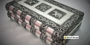 White Metal Jewelry Box - Small Jewelry Box - handcrafted Jewel Box - Velvet Box