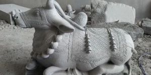 Marble Nandi Statues