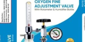Oxygen Adjustment Valve Adjustment Oxygen Valve With Regulator Oxygen Flow Meter With Rotameter & Humidifier Bottle Flow Meter With Oxygen