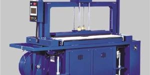 Q80DAP High Speed Automatic Strapping Machine with Power Roller Table & Top Press